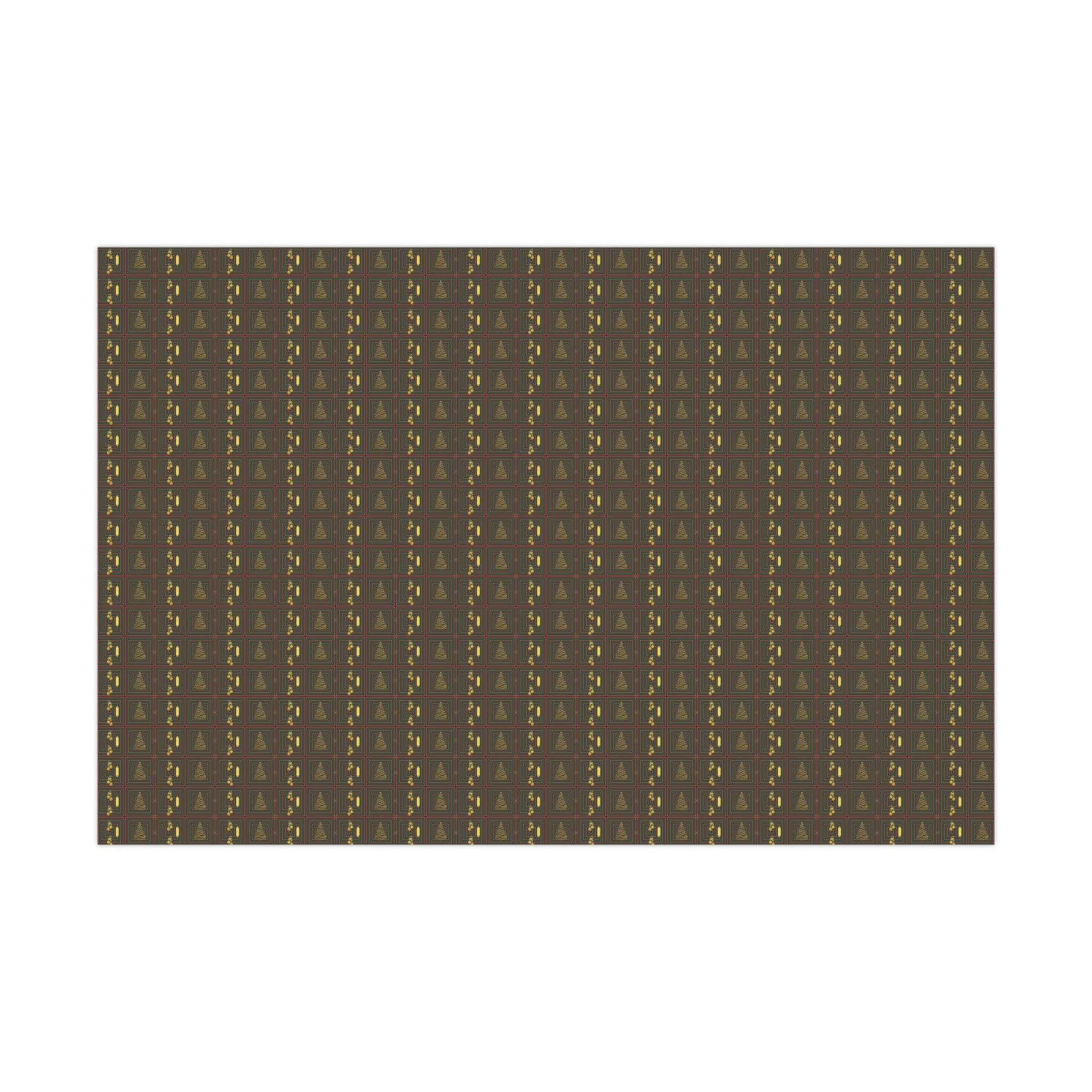 Starlit Golden Trees and Treat Gift Wrap - T Squared Happy Gifts