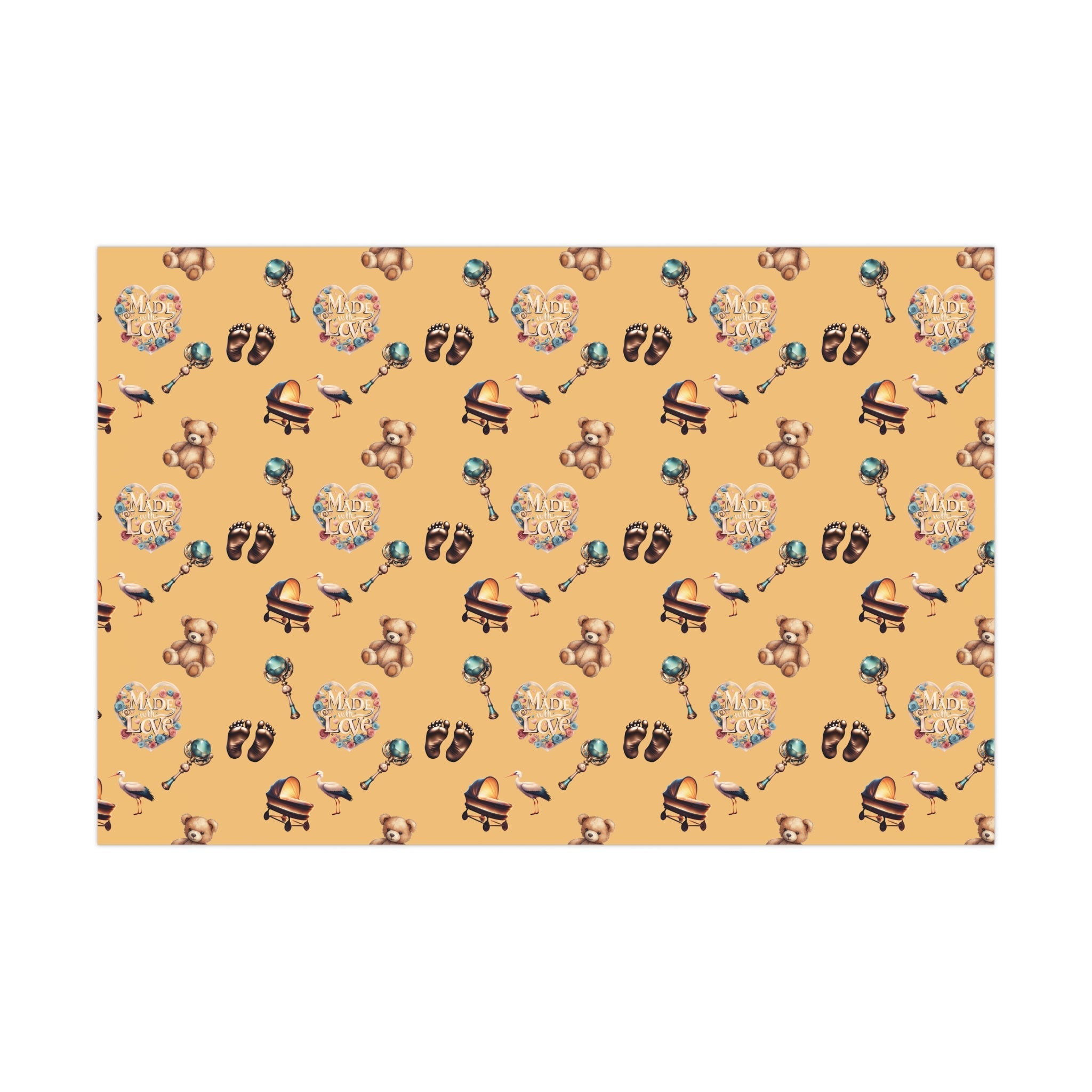 T Squared Happy™ Golden Baby Shower Gift Wrap - T Squared Happy Gifts