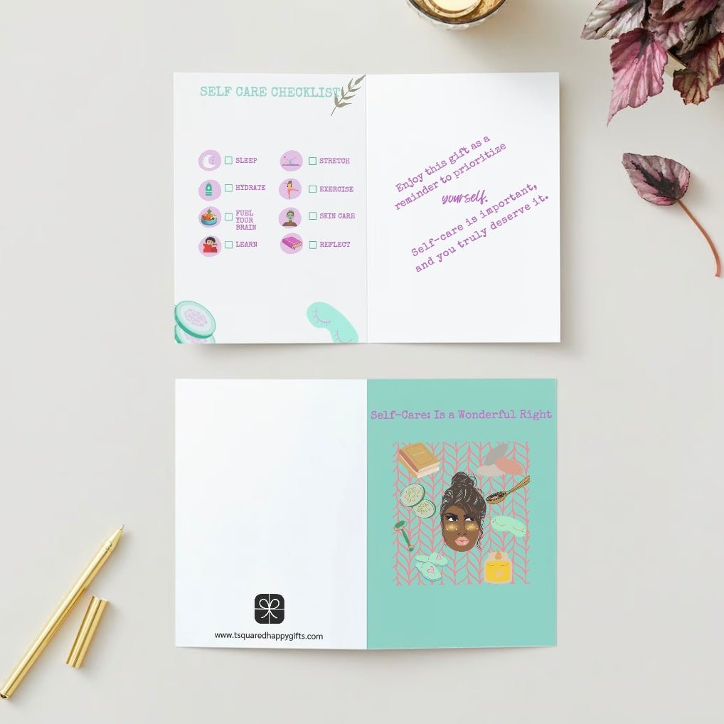 Self - Care Is a Wonderful Right Card - T Squared Happy Gifts