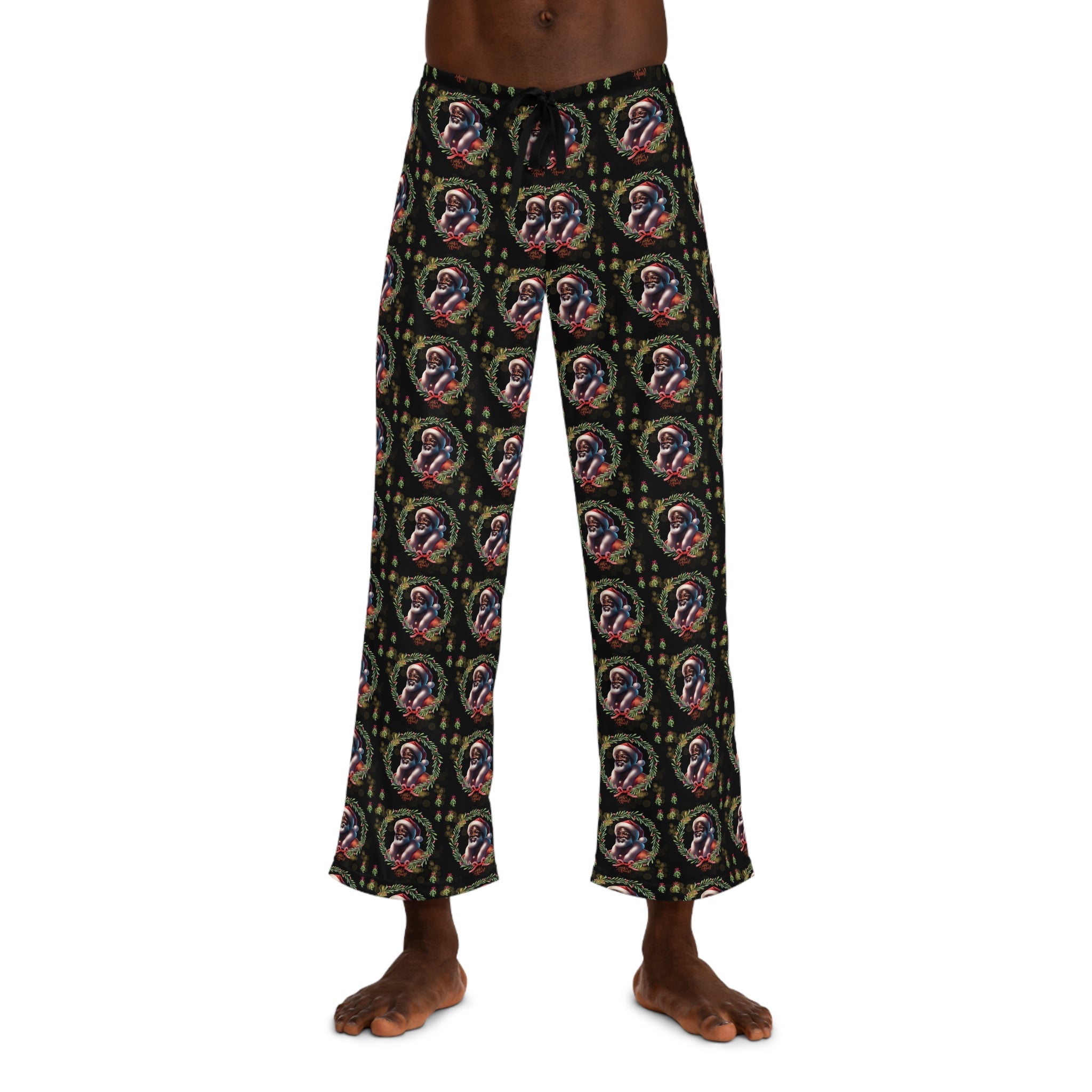 T Squared Happy™ Black Santa Pajama Pants - T Squared Happy Gifts