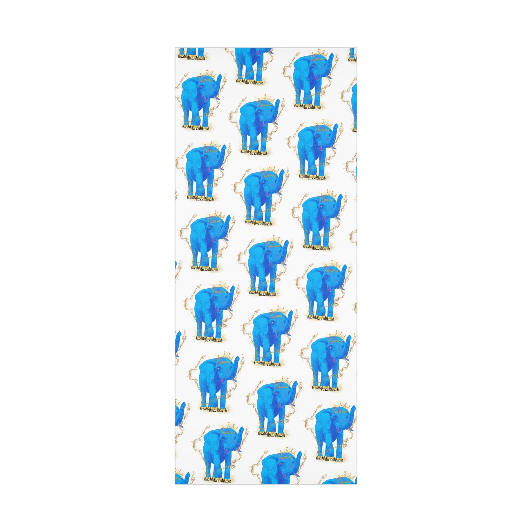 T Squared Happy™ Gift Wrap – Crowned Blue Elephant - T Squared Happy Gifts