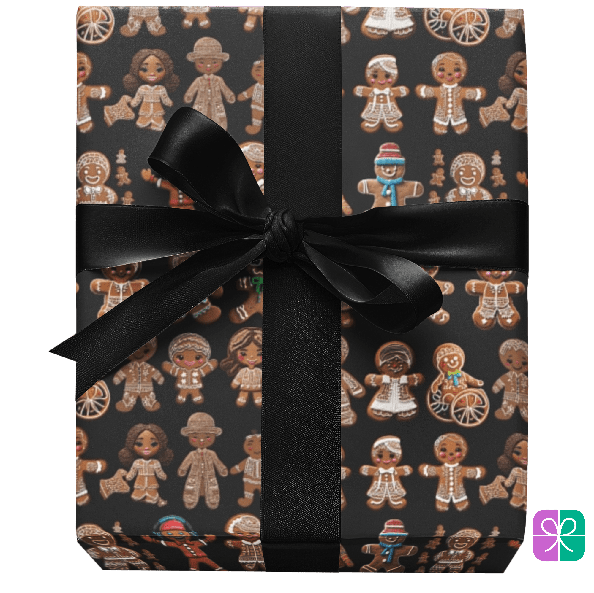 T Squared Happy™ Holiday Gift Wrap – Sugar and Spice Gingerbread - T Squared Happy Gifts