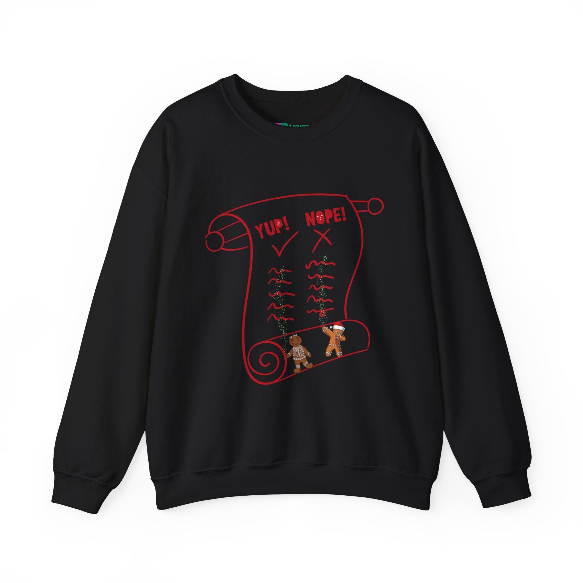 T Squared Happy™ Unisex Holiday Naughty or Nice List Sweatshirt - T Squared Happy Gifts